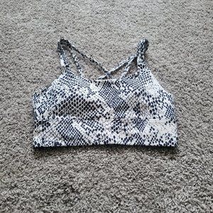Balance Collection snake skin print sports bra